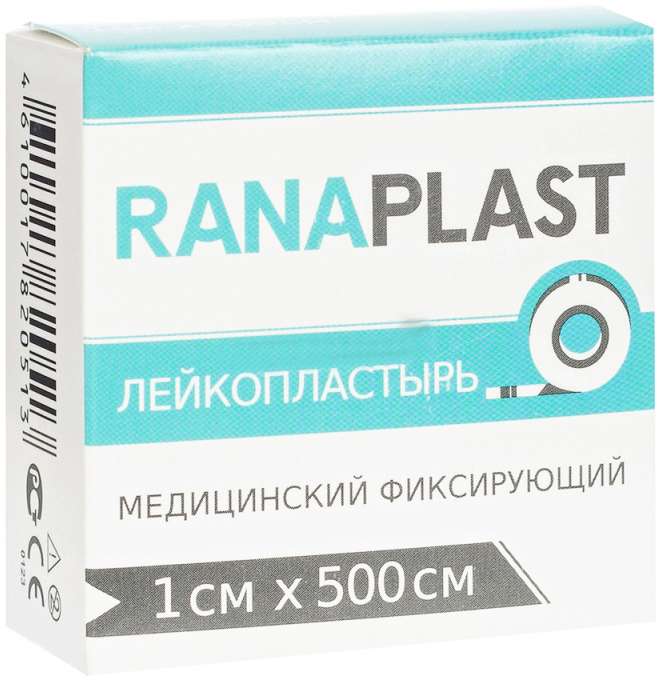Ранапласт Пластырь фиксирующий на тканевой основе, 1 см х 500 см, лейкопластырь фиксирующий, 1 шт. фото