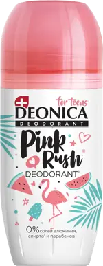 Deonica for teens дезодорант-ролик Pink Rush, 50 мл, 1 шт. фото