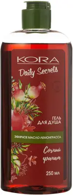 KORA Daily Secrets Гель для душа Сочный гранат, гель для душа, 250 мл, 1 шт. фото