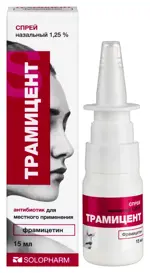 Трамицент, 1.25%, спрей назальный, 15 мл, 1 шт. фото