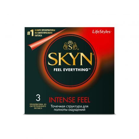 Skyn Intense Feel Презервативы точечная структура, презерватив, 3 шт, синтетический латекс фото