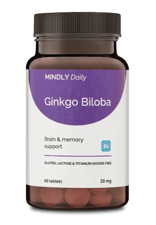 MINDLY Daily Гинкго Билоба, таблетки, 60 шт. фото