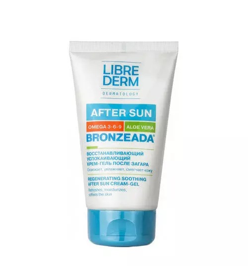 Librederm Bronzeada Крем-гель восстанавливающий успокаивающий после загара с Омега 3-6-9 и алоэ вера, крем-гель, 150 мл, 1 шт. фото