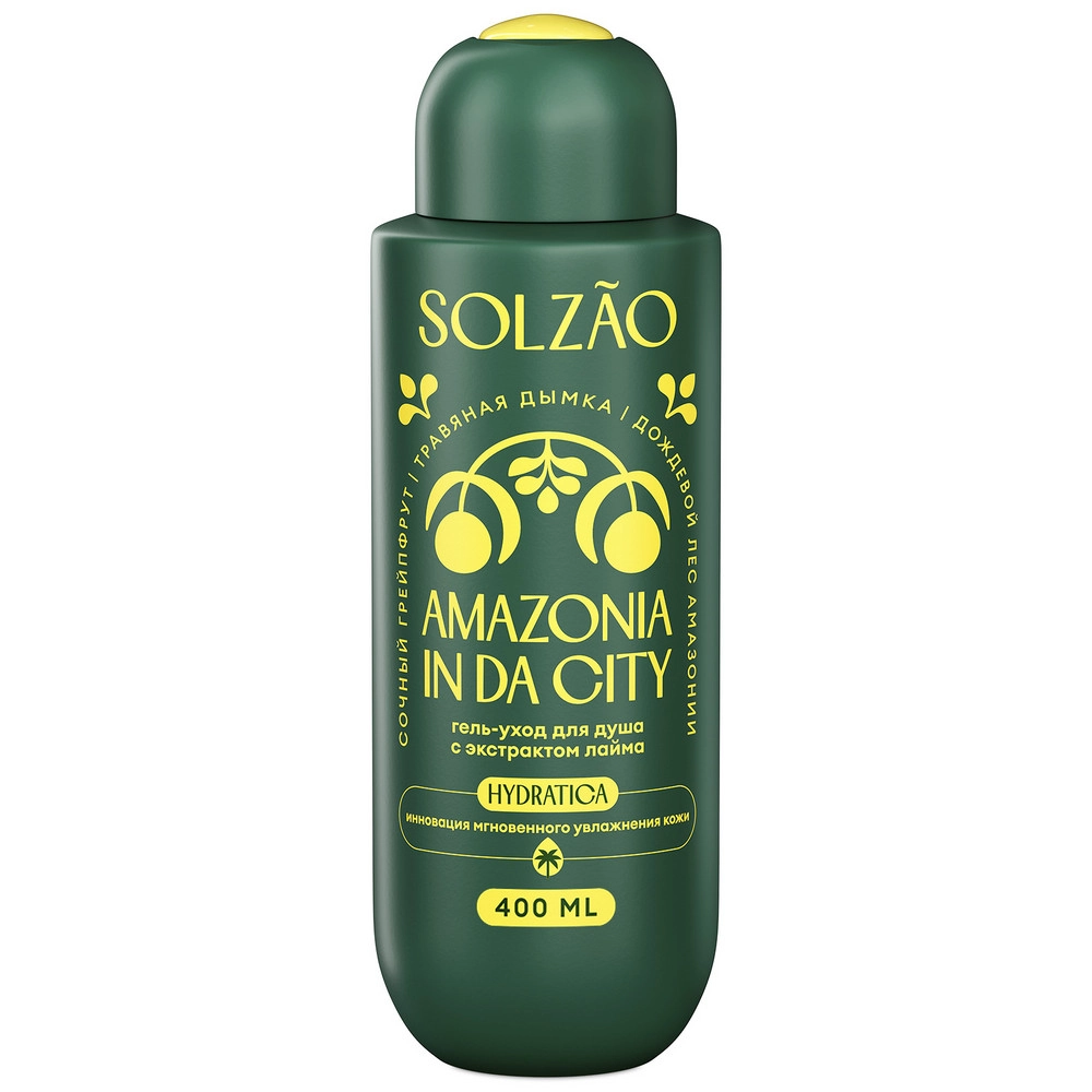 Solzao amazonia in da city гель-уход для душа с экстрактом лайма, гель для душа, 400 мл, 1 шт. фото