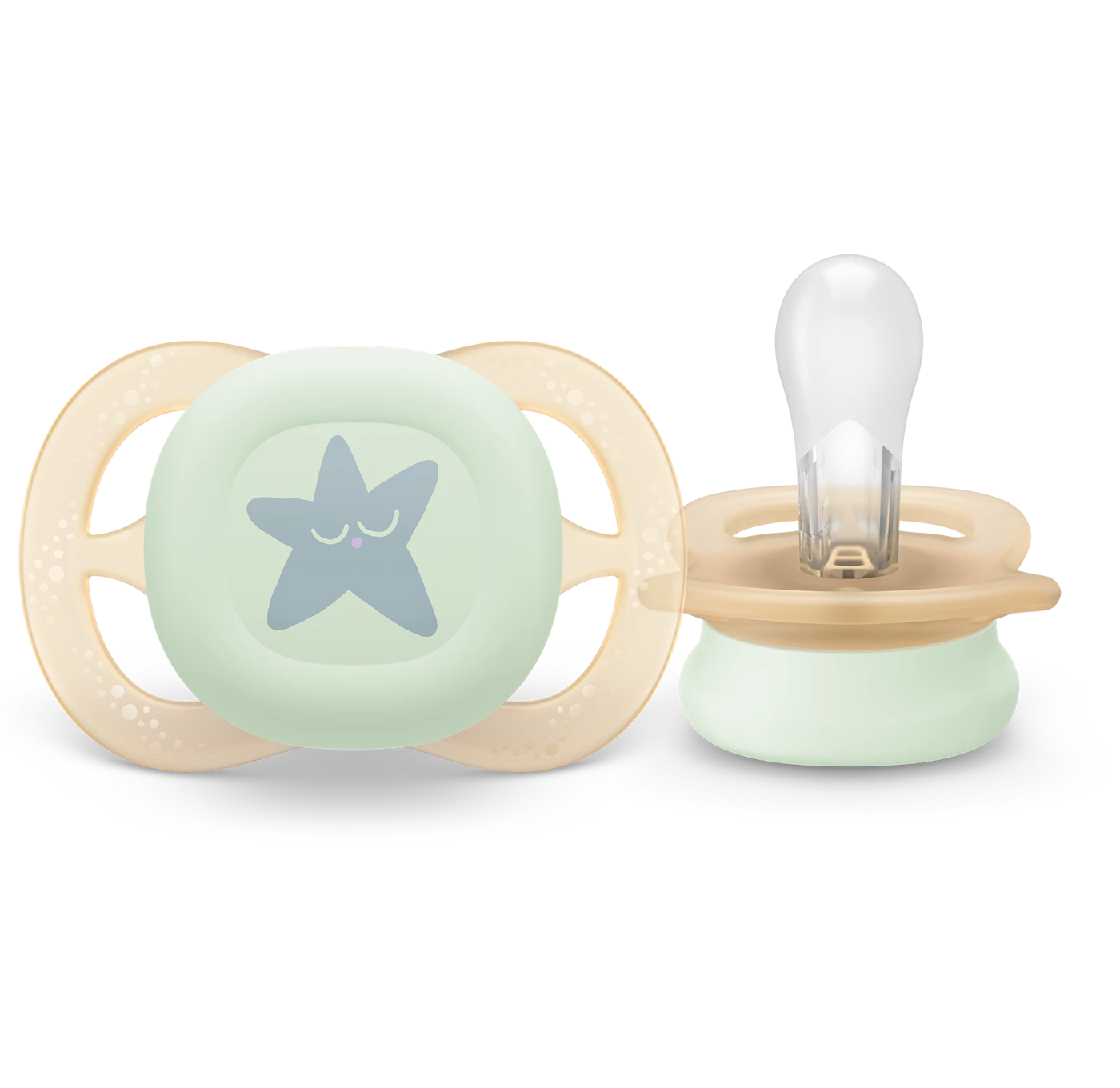 Avent Ultra Start Nighttime Соска-пустышка силиконовая, 0-2 месяца, 1 шт, с футляром, арт. SCF075/05 фото
