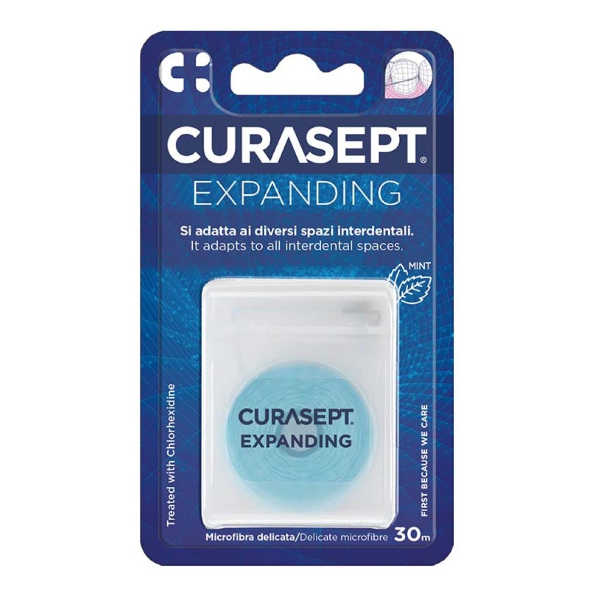 Curasept Expanding зубная нить расширяющаяся вощеная, 50 м, нить зубная, 1 шт. фото