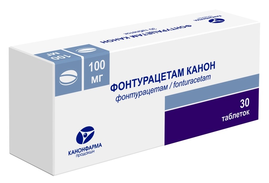 Фонтурацетам Канон, 100 мг, таблетки, 30 шт. фото