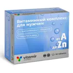 Витамир Витаминный комплекс от А до Zn для мужчин, 900 мг, таблетки, покрытые пленочной оболочкой, 60 шт. фото