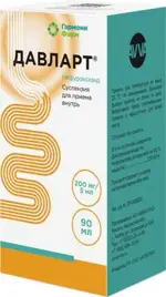 Давларт, 200 мг/5 мл, суспензия для приема внутрь, 90 мл, 1 шт. фото 