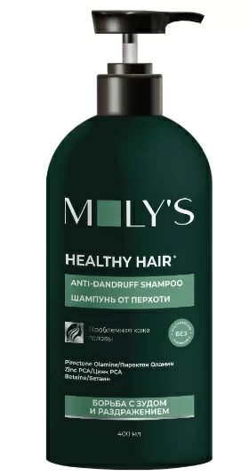Молис Шампунь от перхоти с пироктон оламином и цинком, шампунь, 400 мл, 1 шт. фото