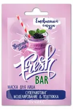 Freshbar экспресс-маска для лица, маска для лица, 12 мл, 1 шт, ежевичный смузи фото