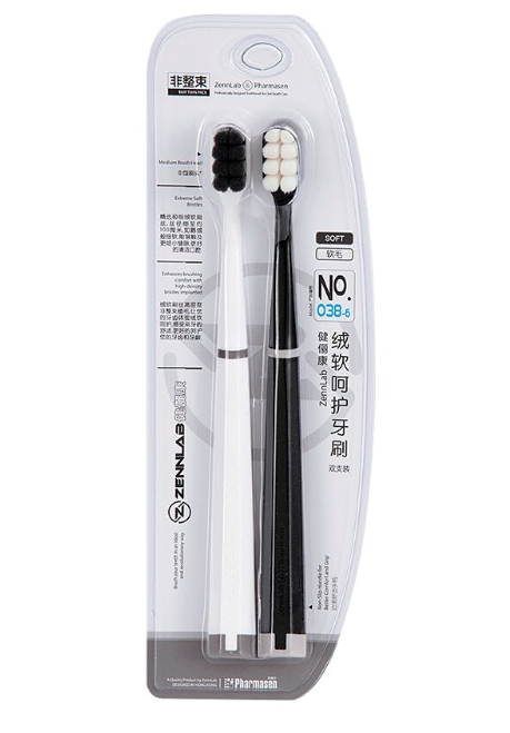 Зубная щетка для чувствительных зубов 2в1, щетка зубная, 2 шт. фото