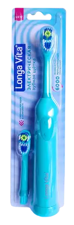 Longa Vita Зубная щетка электрическая, щетка зубная электрическая, 1 шт, цвет в ассортименте, со сменной насадкой, арт. КАВ-2 фото