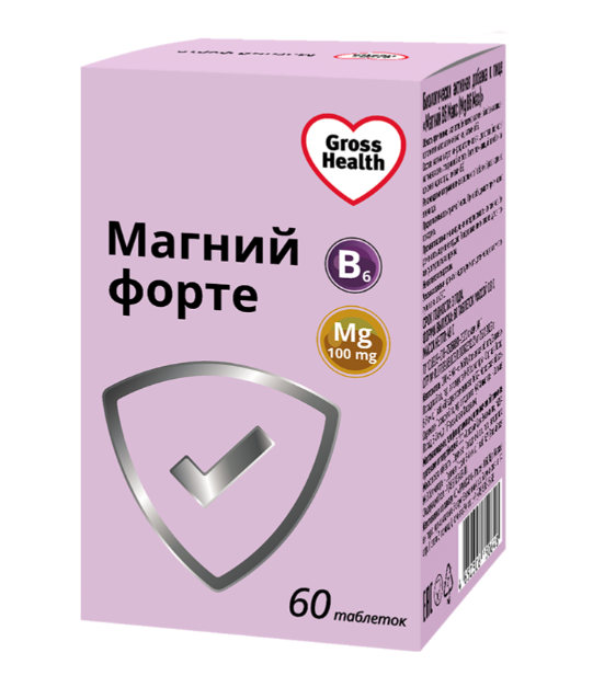 Gross Health Магний В6 Форте Макс, таблетки, 60 шт. фото