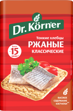 Доктор Кернер Хлебцы ржаные, хлебцы, 100 г, 1 шт, классические фото 