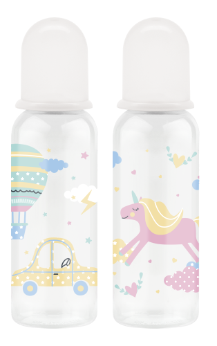 Lubby Бутылочка с силиконовой соской, 0+ мес, 250 мл, 1 шт, цвет в ассортименте, арт. 27987 фото