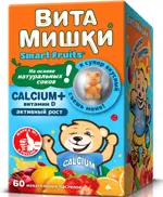 ВитаМишки Calcium + витамин D, пастилки жевательные, 60 шт, ассорти фото