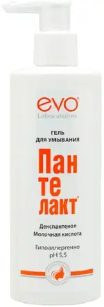 Evo Пантелакт гель для умывания с молочной кислотой, гель для умывания, 200 мл, 1 шт. фото 
