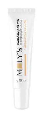 Молис бальзам для губ многофункциональный, бальзам для губ, 15 мл, 1 шт, ваниль фото