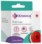 Клинса Лейкопластырь фиксирующий, 2.5 см х 500 см, пластырь, 1 шт, прозрачный, полимерная основа фото