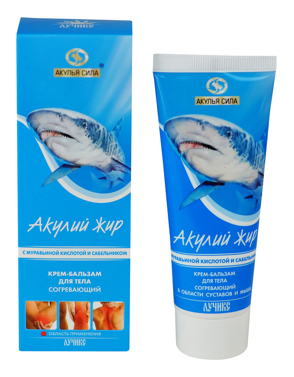Акулий жир и Муравьиная кислота с Сабельником, крем для тела, 75 мл, 1 шт. фото