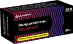Вилдаглиптин Медисорб, 50 мг, таблетки, 56 шт. фото 