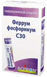 Феррум фосфорикум С30, гранулы гомеопатические, 4 г, 1 шт. фото