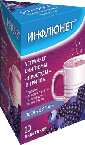 Инфлюнет, порошок для приготовления раствора для приема внутрь, 5 г, 10 шт, лесные ягоды фото