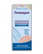 Голицин Шоколад молочный на фруктозе, 29 %, 60 г, 1 шт, без сахара фото 2