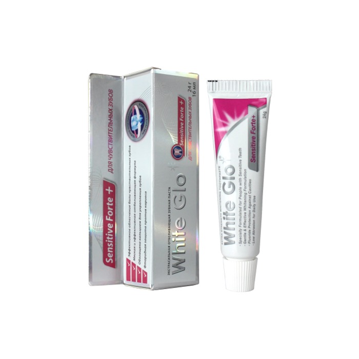 White Glo Зубная паста отбеливающая Sensitive Forte +, паста зубная, 24 г, 1 шт. фото