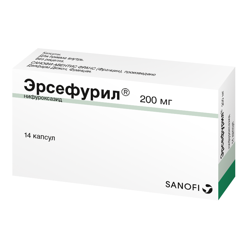 Эрсефурил, 200 мг, капсулы, 14 шт. фото