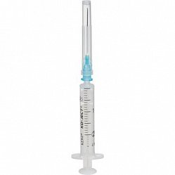 Шприц 2-х компонентный KD-Ject, 2 мл, шприц в комплекте с иглой, 1 шт, 23G (0.6 х 30 мм) фото