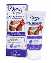 Floresan Deep depil Экспресс-крем для депиляции, крем-депилятор, 50 мл, 1 шт, для области бикини и подмышек, Ф-169 фото