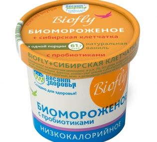 Десант Здоровья Biofly Биомороженое Сибирская клетчатка, 45 г, 1 шт, ваниль + яблоко фото