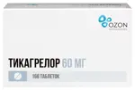 Тикагрелор, 60 мг, таблетки, покрытые пленочной оболочкой, 168 шт. фото