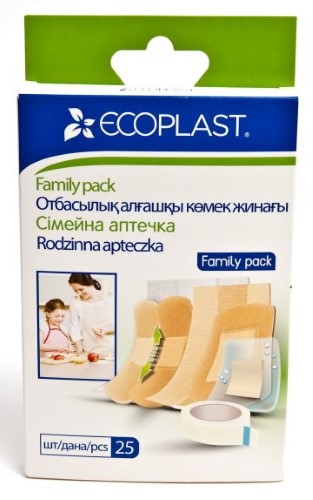 Ecoplast Family pack Семейная аптечка набор, лейкопластырь, 25 шт. фото