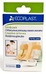 Ecoplast Family pack Семейная аптечка набор, лейкопластырь, 25 шт. фото 