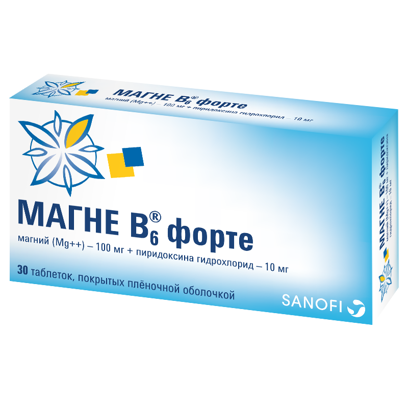 Магне B6 форте, таблетки, покрытые пленочной оболочкой, 30 шт. фото