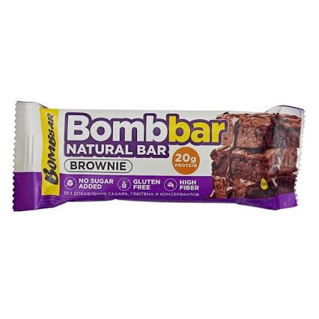Bombbar Батончик протеиновый, батончик, 60 г, 1 шт, брауни фото