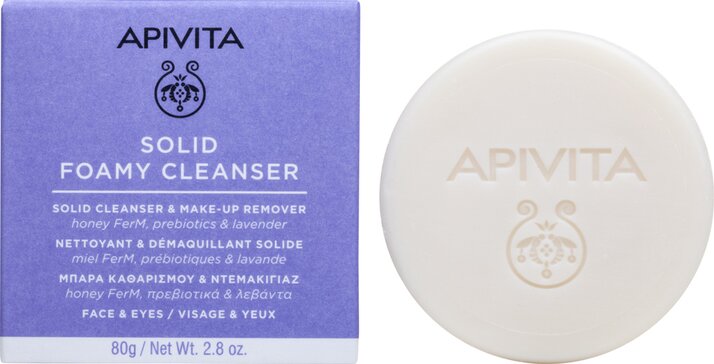 Apivita крем-мыло для очищения и снятия макияжа, крем-мыло, 80 г, 1 шт. фото