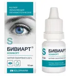 Бивиарт Комфорт Раствор офтальмологический увлажняющий, 0.18%, капли глазные, 10 мл, 1 шт. фото