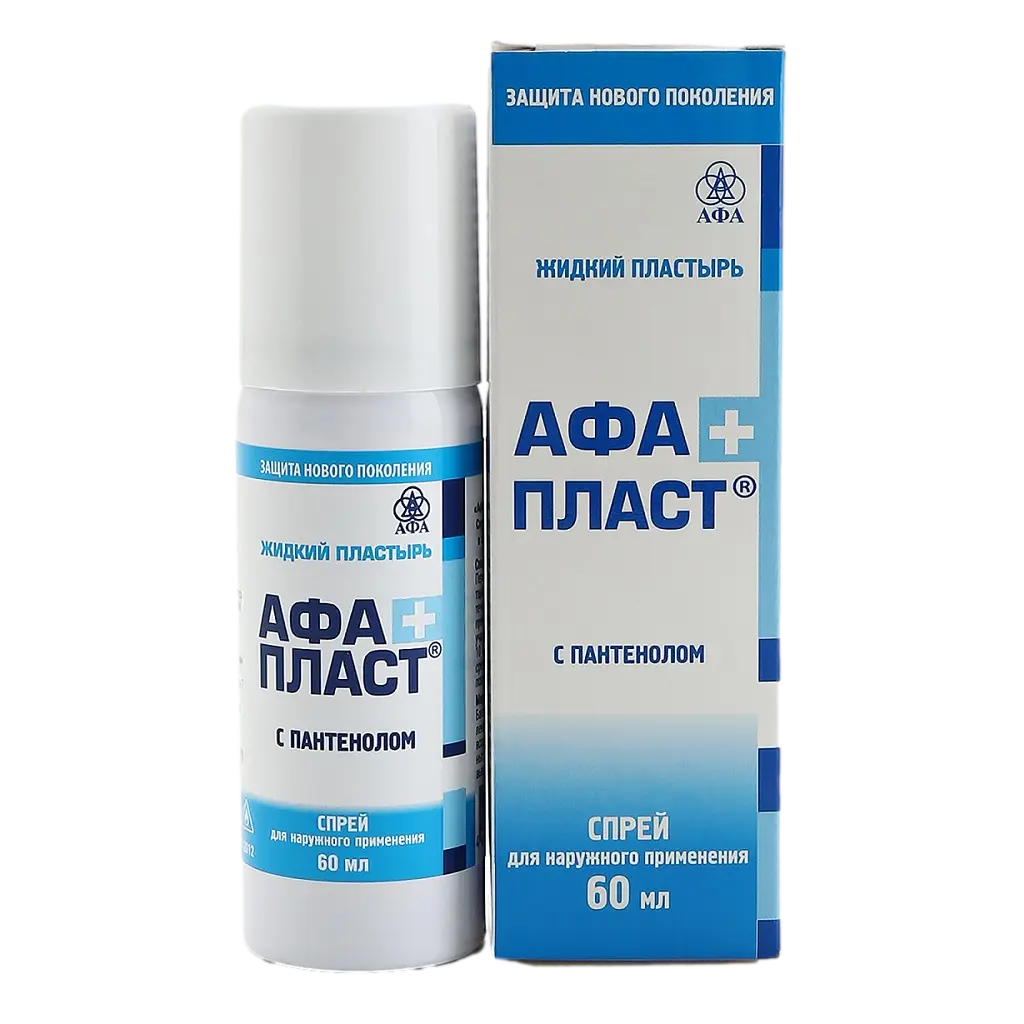 Афапласт+ Жидкий пластырь, аэрозоль для местного применения, 60 г, 1 шт, с пантенолом фото