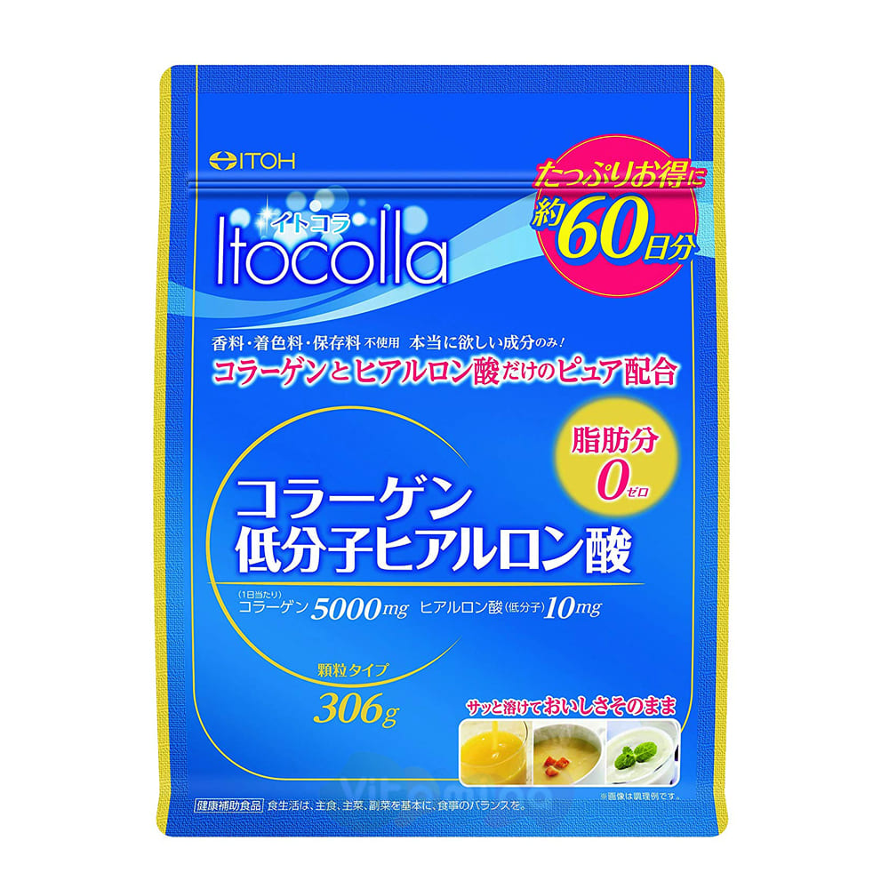 ITOH Коллаген с гиалуроновой кислотой, порошок для приготовления раствора, 306 г, 1 шт. фото
