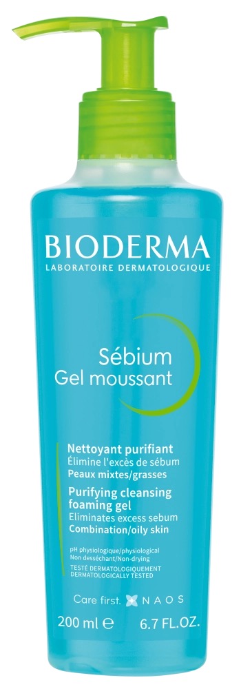 Bioderma Sebium Гель-мусс очищающий, гель для умывания, 200 мл, 1 шт, помпа фото