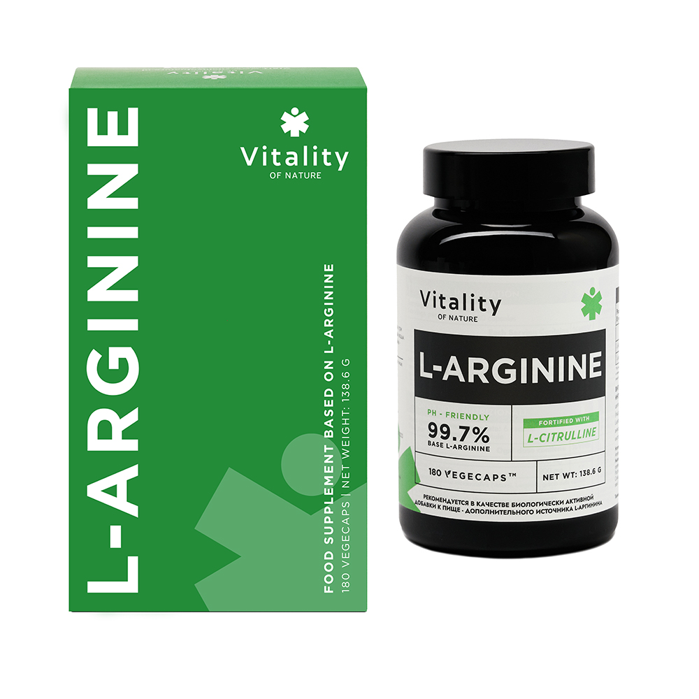 Vitality L-Аргинин, капсулы, 180 шт. фото