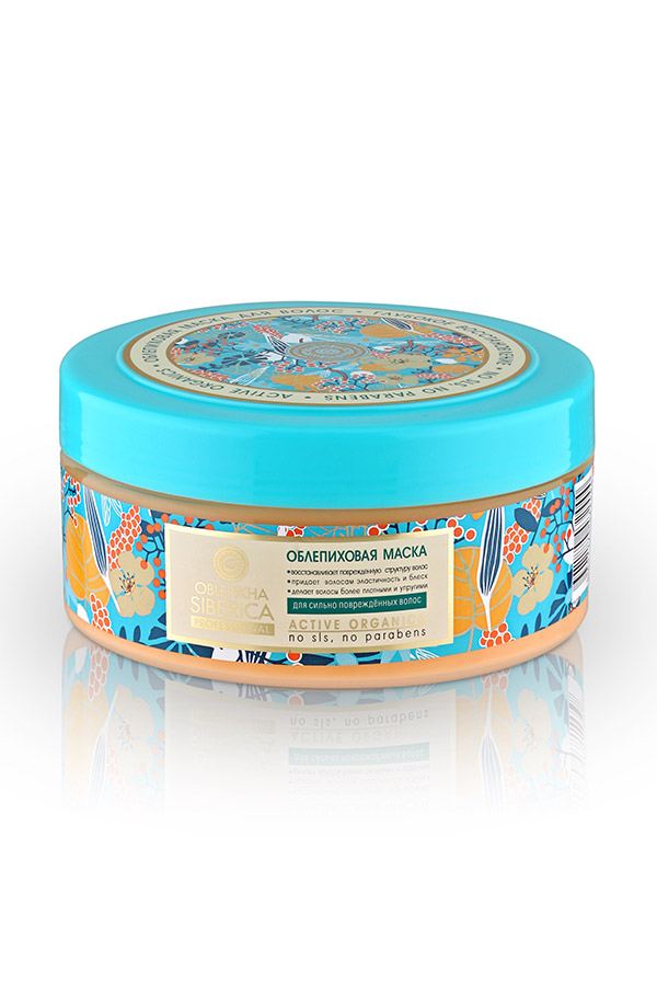 Oblepikha siberica Облепиховая маска глубокое восстановление, маска для волос, 300 мл, 1 шт, для сухих и поврежденных волос фото