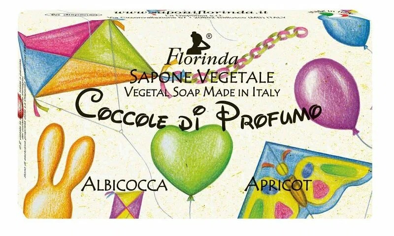 Florinda мыло туалетное твердое, мыло, 100 г, 1 шт, абрикос фото