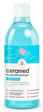 Ceramed Вода мицеллярная энзимная, мицеллярная вода, 400 мл, 1 шт, для чувствительной кожи фото 