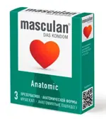 Masculan Anatomic, презервативы, 3 шт. фото 