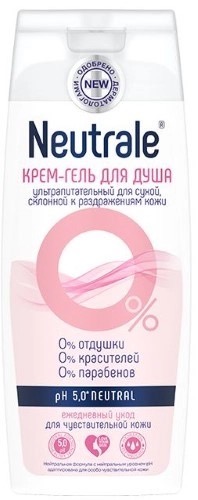 Neutrale крем-гель для душа ультрапитательный для сухой склонной к раздражениям кожи, гель для душа, 400 мл, 1 шт. фото